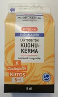 Mängden socker i Suomalainen laktoositon kuohukerma