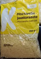 Mängden socker i Mozzarellajuustoraaste