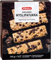 Mängden socker i Pirkka Suklaa-myslipatukka 5kpl /