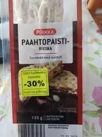 Mängden socker i Paahtopaistirieska