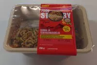 Mängden socker i Food Story kanaa ja teriyakinuudelia