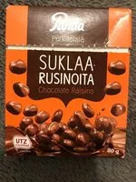 Mängden socker i Suklaarusinoita