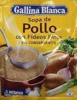 Mängden socker i Sopa de pollo con fideos finos