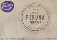 Mängden socker i Perunapiirakka