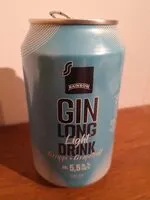 Mängden socker i Kevyt greipinmakuinen gin-lonkero