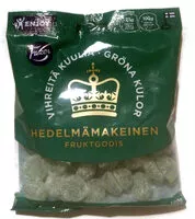 Mängden socker i Vihreitä kuulia hedelmämakeinen