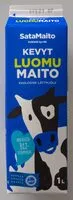 Mängden socker i Kevyt luomu maito