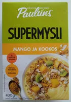 Mängden socker i Supermysli mango ja kookos