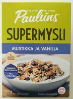 Mängden socker i Supermysli Mustikka ja Vanilja