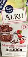 Mängden socker i Alku mansikkainen kaakaogranola