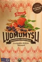 Mängden socker i Luomumysli Mansikka-Mustikka