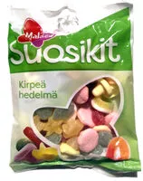Mängden socker i Suosikit kirpeä hedelmä