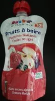 Mängden socker i Fruits à boire pomme banane fruits rouges