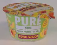 Mängden socker i PURE Snack peach-passion