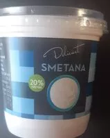 Mängden socker i Smetana 20%