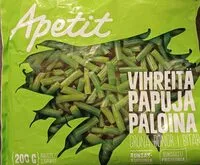 Mängden socker i Vihreitä papuja paloina