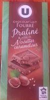 Mängden socker i Chocolat lait fourré praliné et éclats de noisettes caramelisés