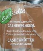 Mängden socker i Paahdettu ja suolattu Cashewpähkinä