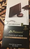 Mängden socker i Chocolat noir éclats de fève de cacao et café