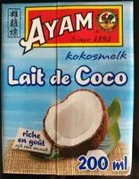 Mängden socker i Lait de coco