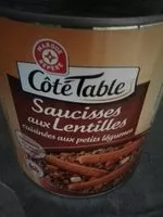 Mängden socker i Saucisses aux lentilles