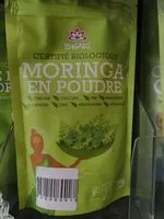 Mängden socker i Moringa en poudre