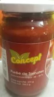 Mängden socker i Purée de tomates