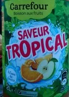 Mängden socker i Carrefour boisson aux fruits saveur tropical