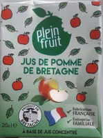 Mängden socker i jus de pomme de Bretagne
