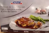 Mängden socker i Milhojas de solomillo con foie y manzana asada