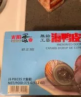 Mängden socker i Preserved duck egg