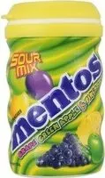 Mängden socker i Mentos Sour Mix Grape Green Apple & Pineapple Chewy Dragees