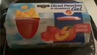 Mängden socker i Diced peaches in strawberry gel