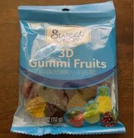 Mängden socker i 3D Gummi Fruits