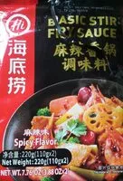 Mängden socker i Sauce pimentée pour plats sautés