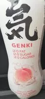 Mängden socker i Genki peach sparkling water