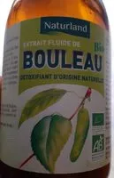 Mängden socker i Extrait fluide de bouleau