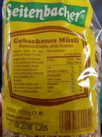 Mängden socker i Seitenbacher Gebackenes Müsli