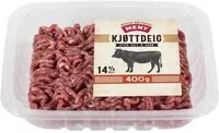Mängden socker i Kjøttdeig storfe 14% u/salt og vann