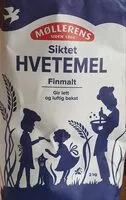 Mängden socker i Hvetemel siktet