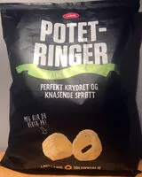 Mängden socker i Potetringer med løk og persille