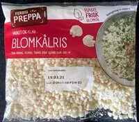 Mängden socker i Bama Blomkålris