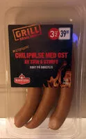 Mängden socker i Chilipølse med ost