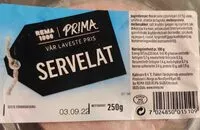 Mängden socker i Servelat