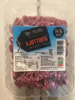 Mängden socker i Kjøttdeig av norsk storfe