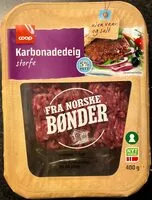 Mängden socker i Karbonadedeig storfe