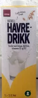 Mängden socker i Havredrikk naturell