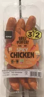 Mängden socker i Spicy Chicken pølser