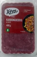 Mängden socker i Karbonadekjøttdeig av storfe