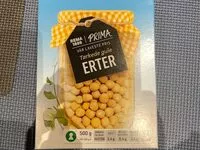 Mängden socker i Erter gule tørkede